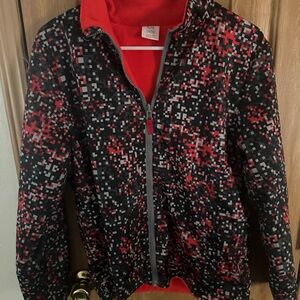 Red and Black Pixelated Jacket